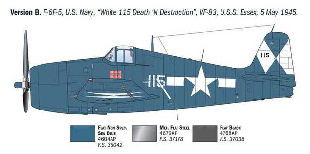 Model Kit repülőgép 91213 - F6F-3/5 Hellcat (1:72)