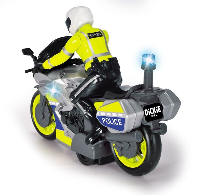 Dickie Policajný motocykel 17 cm s jazdcom