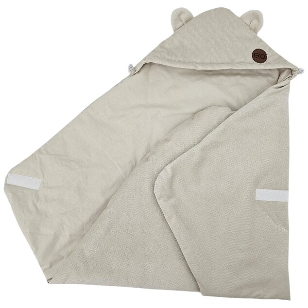 EKO Fußsack für Autositz Baumwolle Velvet Light Beige 110x100cm