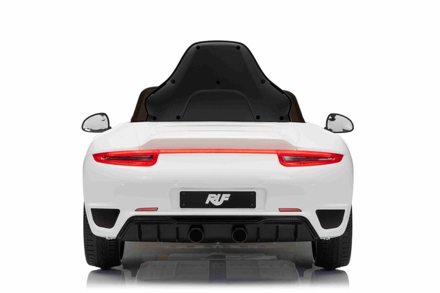 Elektrické autíčko RUF GT 12V, biele, Otváracie dvere, 2.4 GHz diaľkové ovládanie, LED sve
