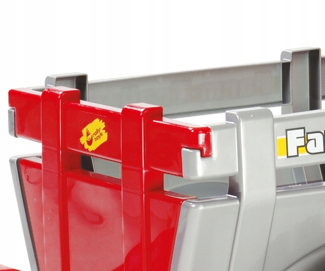 Rollytoys Vlečka za traktor 1osá Farm Trailer - striebornočervená