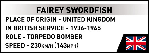 Cobi II WWFAIREY SWORDFISH (HMS ARK ROYAL), 1:32
