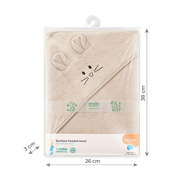 BABYONO Asciugamano in bambù Super Soft Light Beige 100x100 cm
