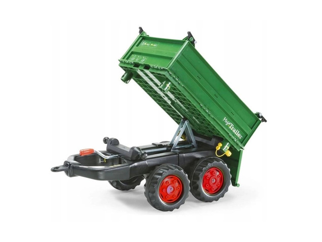 Rollytoys Vlečka so závitovkovým vyklápaním do 3 strán 2osá - zelená