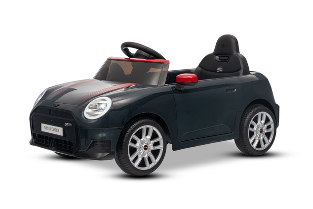 Elektrické autíčko BMW Mini Cooper 12V, čierne, USB Vstup s Bluetooth pripojením na MP3 Pr