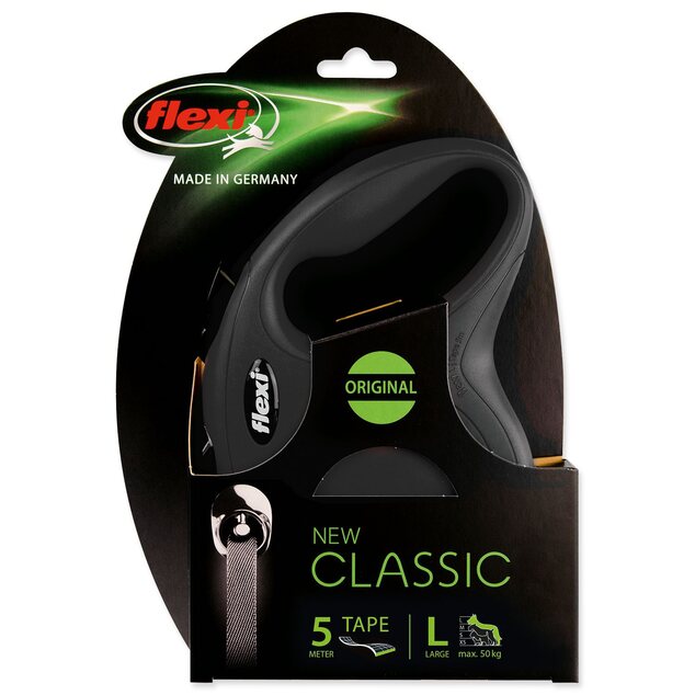 Vodítko Flexi Classic New páska L čierne 5m
