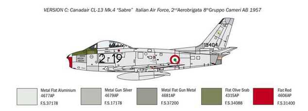 Model Kit letadlo 2799 - F-86E “Sabre” (1:48)