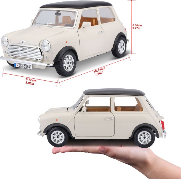 Bburago 1:18 Mini Cooper (1969) Beige