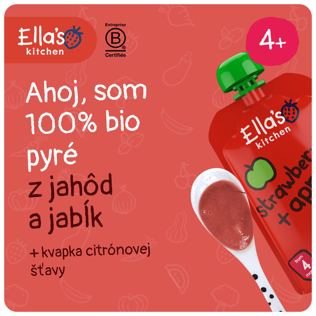Ella's Kitchen BIO Jahoda a jablko (120 g)