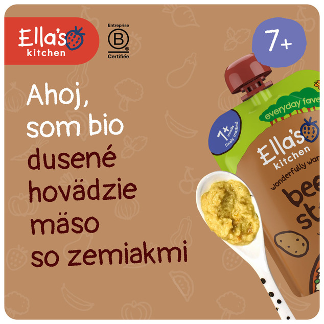 Ella's Kitchen BIO Dusené hovädzie mäso so zemiakmi (130 g)