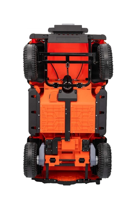 Elektrické autíčko Land Rover Defender 110 SVX 12V, oranžové, 4X4 pohon, LED svetlá, predn