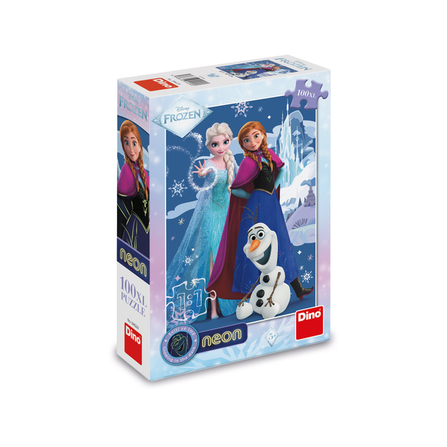 Puzzle Frozen: Kúzelné sestry 100 xl dielikov neón
