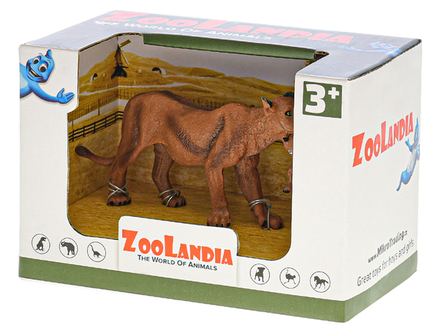 Zoolandia Löwe/Löwe mit Jungtier 13 cm im Karton