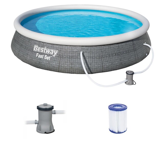 Bestway Fast Set Pool 396 x 84 cm mit Filterpumpe