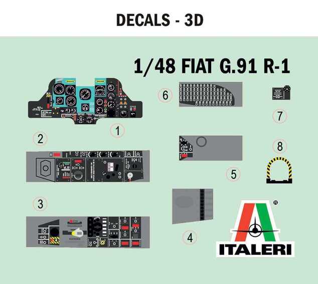 Model Kit letadlo 92645 - G.91 R1/R3 "Gina" (1:48)