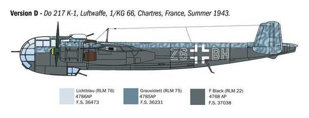 Model Kit letadlo 1488 - Do 217K with Fritz X (1:72)