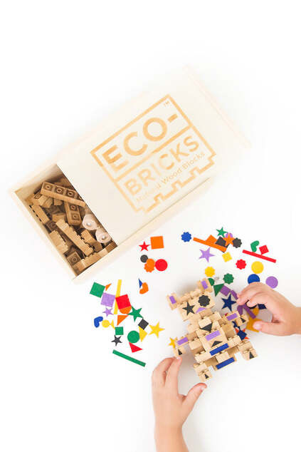 ECO-BRICKS Bambusová stavebnica 90 dielikov