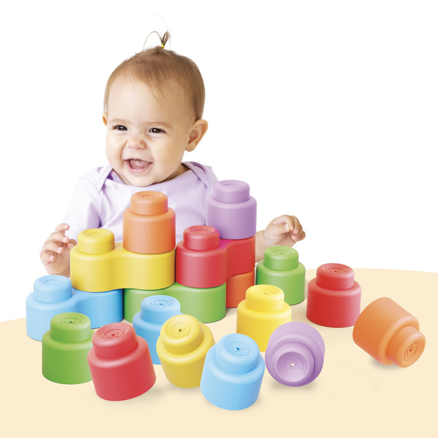Quercetti Momy Soft Bag - cuburi moi - 28 buc
