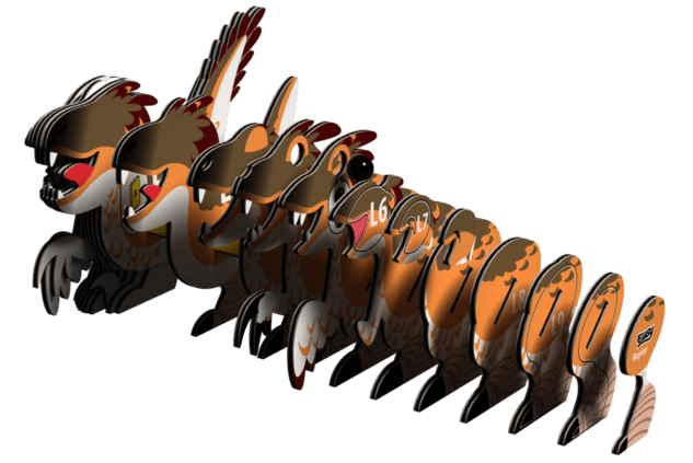 EUGY Velociraptor 3D kartonska sestavljanka