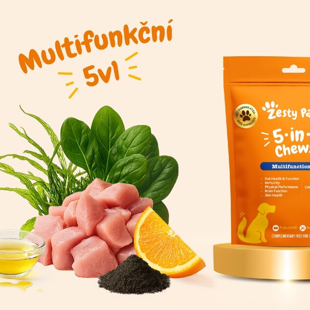 Zesty Paws 5-in-1 Chews (60 ks), funkčný doplnok stravy pre psov 5v1