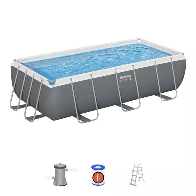 Záhradný bazén Bestway 56441 Power Steel 4.04m x 2.01m x 1.00m Rectangular Pool Set