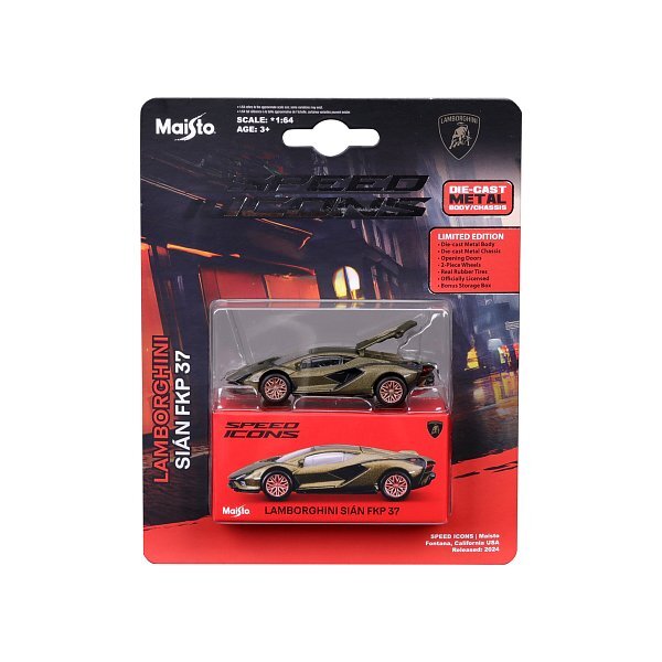 Maisto - Speed Icons - Lamborghini Sián FKP 37, matne zelená, 1:64