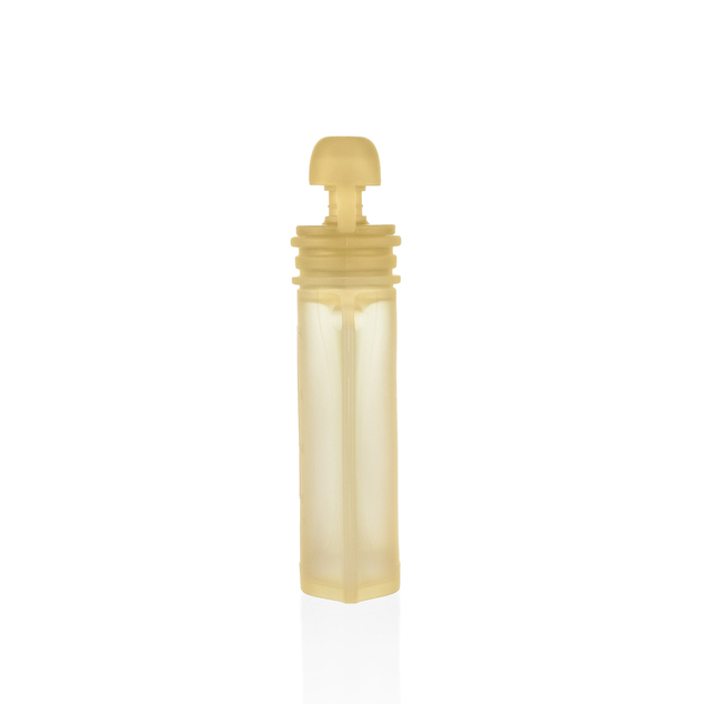 Bolsa de silicona rellenable para comida infantil, Transparent Yellow