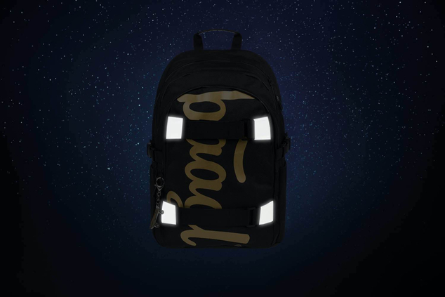 BAAGL SET 5 Skate Gold: Rucksack, Federmäppchen, Beutel, Gürteltasche, Laptop-Hülle