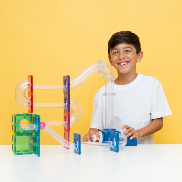 CONNETIX® Ball Run Launcher Pack construcción magnética 47Pc