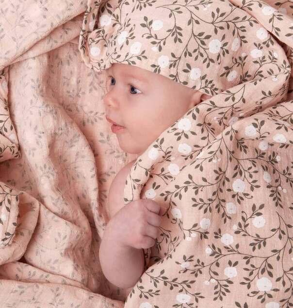 A Little Lovely Company - Mušelínová osuška XL, blossom - dusty pink