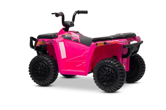 Licencovaná elektrická štvorkolka Arctic Cat 12V so zadným pohonom, ružová, LED svetlá, Lí