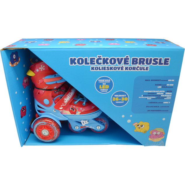 Kinder leuchtende Rollschuhe - Rot (Gr. 26-30)