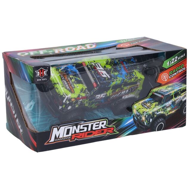 Auto Monster Rider svietiace RC na diaľkové ovládanie 17,5 cm