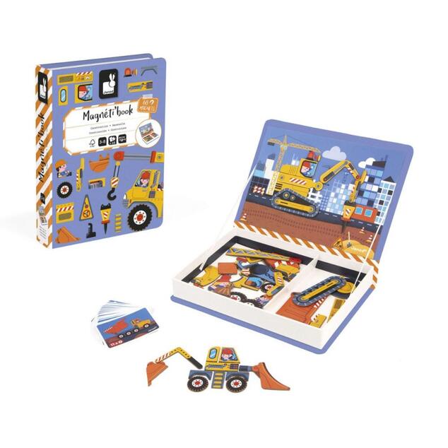 Janod Magnetibook Na stavbe Magnetická kniha pre deti