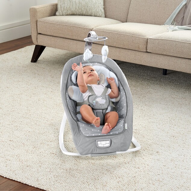 Altalena vibrante con melodia Cuddle Lamb 0m + fino a 18kg, 2019