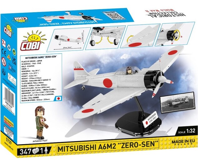 Cobi 5729 II WW Mitsubishi A6M2 "ZERO-SEN" 347 k, 1 f