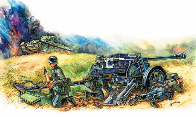 Wargames (WWII) военен 6257 - Pak-40 (1:72)