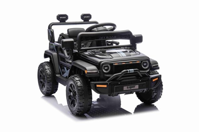 Elektrické autíčko OFFROAD NEW s pohonom zadných kolies, čierne, Lítiová batéria