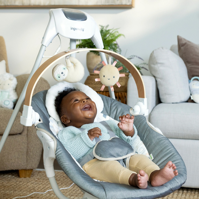 INGENUITY Hojdačka pohupujúca hudobná Parker™ 0m+, do 9kg
