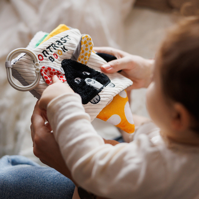 BABYONO Libro sensoriale a contrasto Mouse 0 m+
