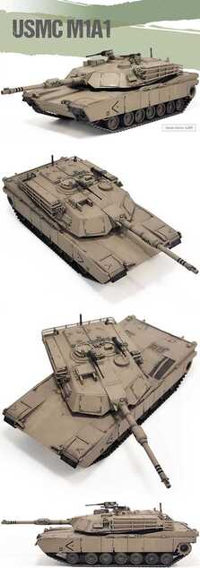 Modellbausatz Panzer 13430 - USMC M1A1 (1:72)