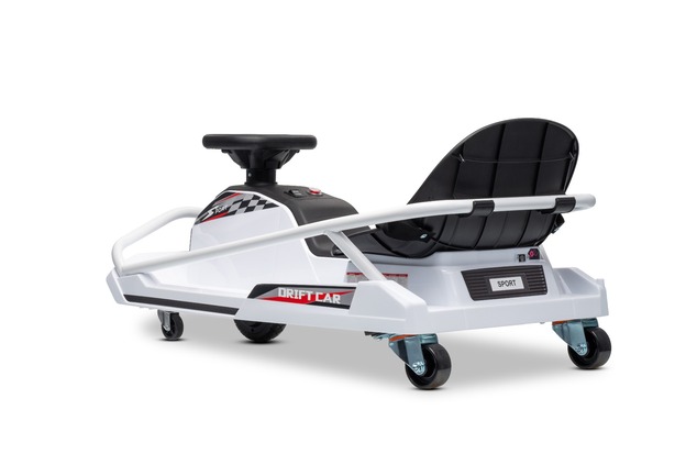 Beneo Motors Go-Kart da drift 24V, bianca, 300W Motore Brushless, Batteria al litio, Dr