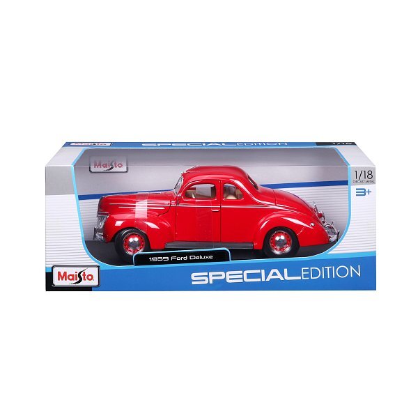 Maisto - 1939 Ford Deluxe Coupe, červený, 1:18