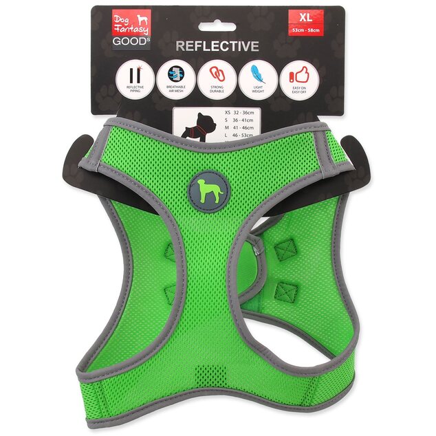 Pettorina per cani Fantasy Puppy XL lime 53-58 cm