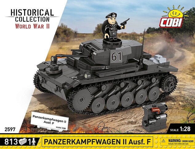 Cobi II WW Panzerkampfwagen II Ausf. F, 1:28, 813 k, 1 f