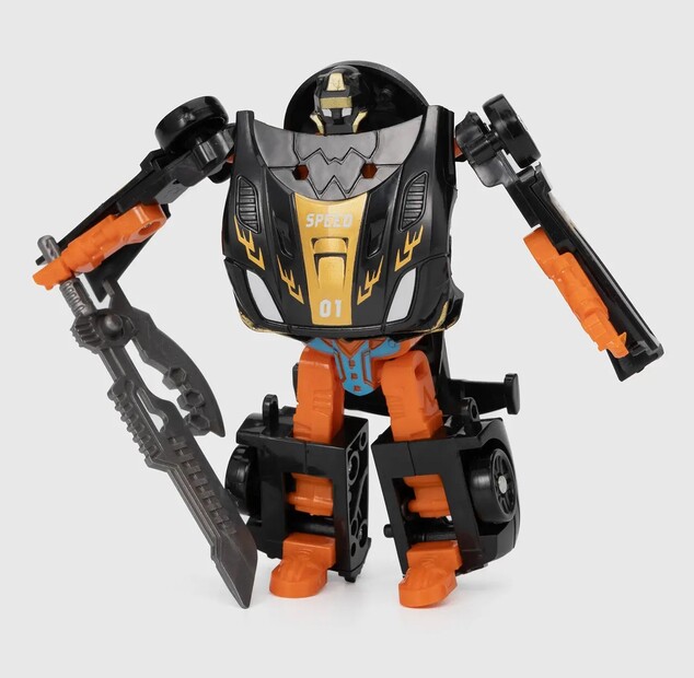 Transformer auto/robot plast 14cm čierny, 17x26x6cm