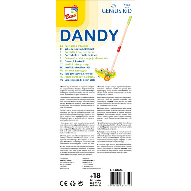 Bino Jazdík krokodíl na tyči