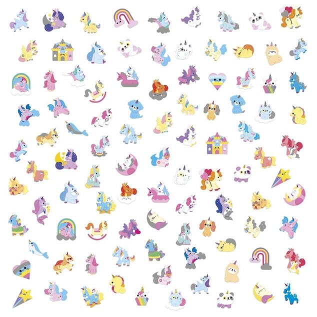 Janod Stickers Samolepky Jednorožce 100 ks