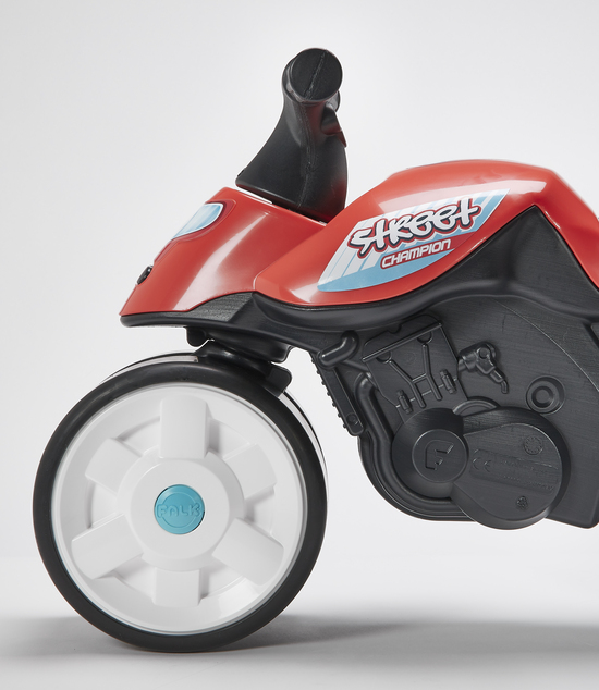 Falk Baby Moto Street Champion s tichými gumenými kolieskami - červené