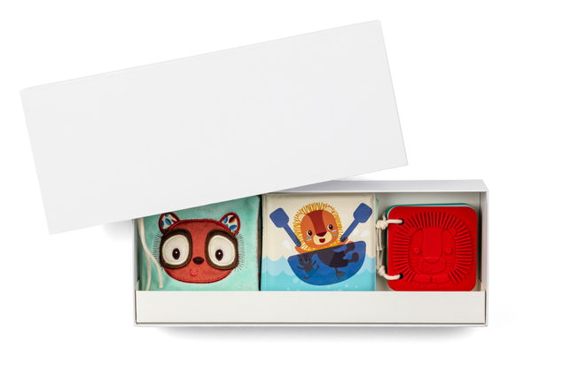 Lilliputiens - set de 3 libros sensoriales - león Jack
